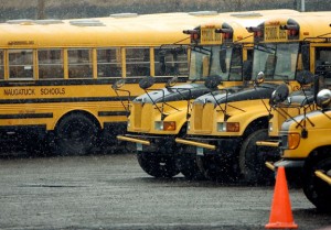 The Naugatuck Board of Education is examining two options for its busing contract with Student Transportation of America. –RA ARCHIVE 
