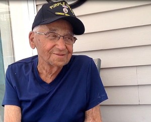 Earl Chellis of Beacon Falls, 90, was in the first wave of men to land on Omaha Beach on D-Day, June 6, 1944. –RA ARCHIVE 