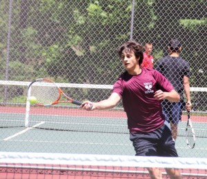 Naugatuck High senior Mike Popescu is the captain for the boys tennis team this year. –FILE PHOTO 