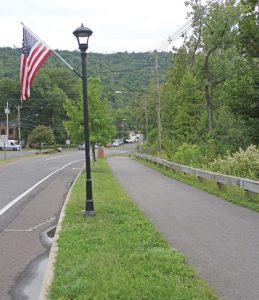 Beacon Falls officials are hoping to extend the streetscape from where it ends at the intersection of Bethany Road, pictured above, to Riverbend Park on Nancy Avenue. –ELIO GUGLIOTTI 